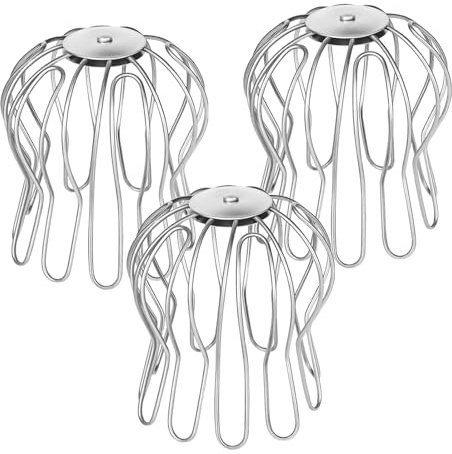 Protector para canalones de lluvia, filtro de bajada, 3 unidades, protección contra hojas de 90 a 100 mm, protección contra hojas de acero inoxidable, protección contra hojas y obstrucciones, para