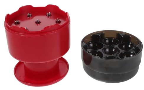 BAZEITFLOW Snocciolatore di Ciliegie a Pulsante Rosso 7 Fori, Utensile Multiuso Portatile per Rimuovere Noccioli Senza Schiacciare, Design Ergonomico per Cucina e Preparazione Marmellate