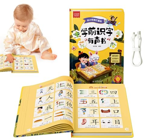 Juego radiofónico de aprendizaje temprano - Audio Libros multilingües para, Juguetes educativos con Sonidos, Aprendizaje lúdico de Idiomas y Matemáticas, promueve la memoria, la atención