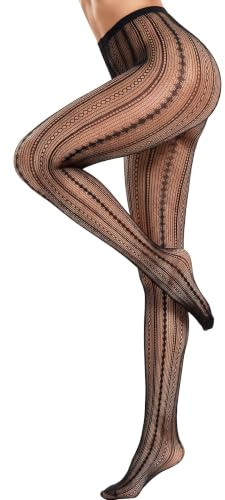 RSLOVE Sexy Fishnet Tights for Women - Patterned Pantyhose High Waist Fish Net Stockings