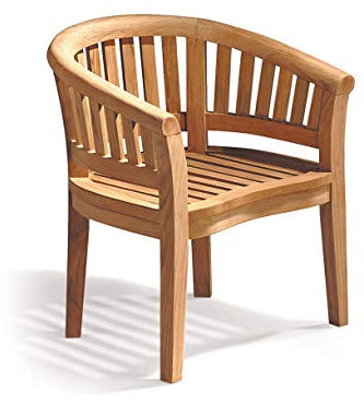 Jati Apollo Banana Teak Garden Chair - Grade-A Teak | Curved Top-Rail | Delivered Ready-Assembled