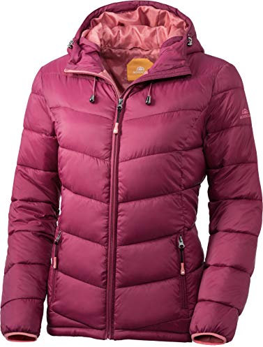 NORDCAP Steppjacke Damen, leichte Übergangsjacke, 100% Wattierung, atmungsaktive Frühlingsjacke, Beere, Gr. 46