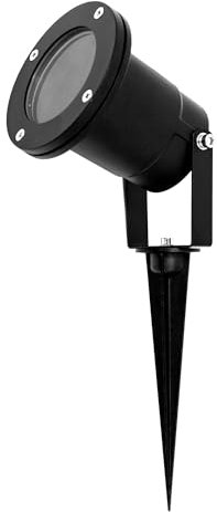 EDO Faretto da Giardino con Picchetto a Terra GU10 HORTUS Nero - Lampioni da Esterno Orientabili, Impermeabile IP65, Luce in Alluminio per Sentieri di Guida, Prato, Cortile, Cavo 25cm