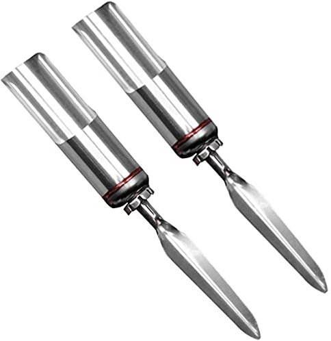 YIYICO Angelrutenhalter Rutenhalter Angel Angelrute Halter 2 Stück Angelhalter Edelstahl Universal Zusammenklappbare Rutenhalter Boden Tragbar und Abnehmbar