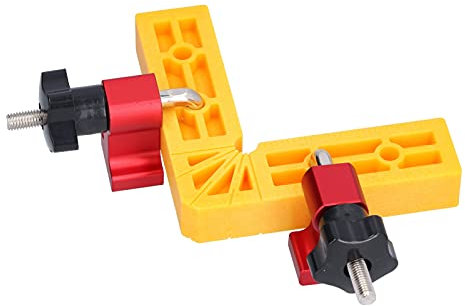 Pinces d'angle Équerre pour le travail du bois, 120 × 120 mm Clip de positionnement à angle droit pour le travail du bois, règle à angle droit de 90 degrés, pour serrer des boîtes, des cadres photo