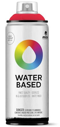 MTN Water Based Rojo Flúor, Spray Base Agua 400ml