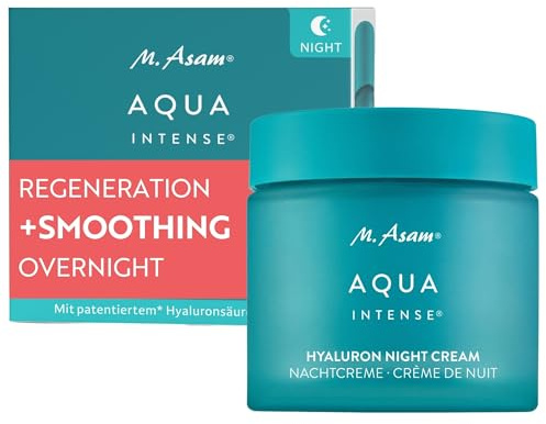 M. Asam AQUA INTENSE Nachtcreme (100ml) – Hyaluron Gesichtscreme für intensive Feuchtigkeit, Parfümfrei & Regenerierend, Skincare mit Silicium & Pflanzenölen für Geschmeidige Haut