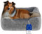skølm Kuscheliges Hundebett Eir mit abnehmbaren Bezug, Hundekorb waschbar für kleine und mittelgroße Hunde, Hundekissen, Hundekörbchen Hundesofa 90x65 cm