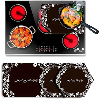 Adaptador induccion | Adaptador para Inducción | Cubre vitroceramica | protector placa induccion | protectoR induCCion para cocinar | Pack de 3 Alfombrillas Protectoras para Induccion y Vitroceramica