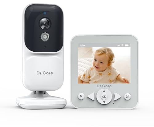 Dr.Care NeoView Video-Babyphone – 2,8 Display, 2-Wege-Audio, Video-Schleifenaufnahme, Nachtsicht, VOX, Temperatursensor, Schlaflieder, Gürtelclip, bis 128GB