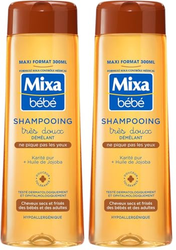 Mixa Bébé Shampooing Démêlant Très Doux Karité 300ml (Lot de 2)