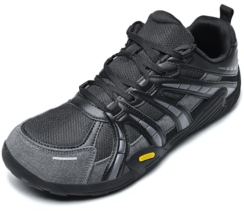 Meik Mangni Scarpe Barefoot Uomo Ampia Nero 42EU