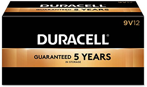 Duracell PGD MN1604BKD Coppertop Battery, Alkaline, 9V Size (Pack of 12)