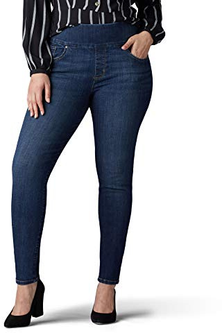 Women's Plus Size Sculpting Slim Fit Skinny Leg Pull On Jean, Land Slide, 22 Medium