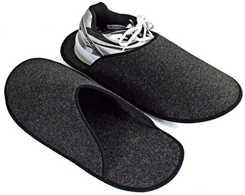 Pantoffelmann Museumspantoffeln mit ABS Sohle I Größe 41–48 I Überziehbare Filzpantoffeln für Handwerker I Besucherhausschuhe zum Schutz vor Schmutz & Kratzern I Waschbare Gäste-Hausschuhe