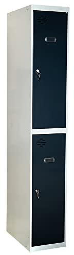 Cofan Taquilla Inicial | 2 Puertas | Color: Gris | Medidas: 180 x 30 x 50 cm