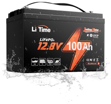 Litime 12V 100Ah Trolling Motor LiFePO4 Battery (Group 31), 12 Volt Lithium Battery with Low Temp Protection, Up to 15000 Deep Cycles, Built-in 100A BMS for Marine, Boat, RVs & Yacht