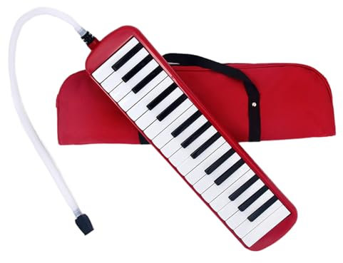 YHAILI Clavier de piano à air soprano mélodique avec tube long, embouts courts et sac de transport, instrument mélodica à 32 touches pour enfants