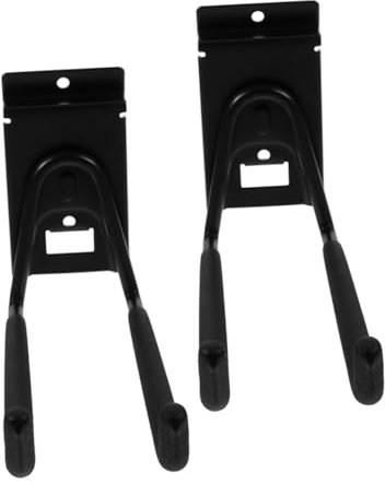 iplusmile 2 Stück Garagenhaken Organisationsbügel Hochleistungshaken Haken zum Aufhängen schwerer Duty Garagenorganisation Haken Garagenzubehör Wandhaken für die Garage Eisen Schwarz