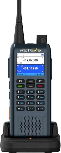 Retevis MateTalk C63 Walkie-talkies med Jobbbiljettsystem, Vibrationslarm/SMS-Funktion, LCD-Skärm, 2200mAh, Gruppsamtal med Lång Räckvidd, Tunn Tvåvägsradio för Hotell (1-Pack)