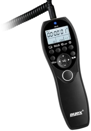 ayex AX-3 timer-fjärrutlösare med LCD-kompatibel med Nikon DC3 glödlampa timer fördröjning seriefigur avtagbar kabel lång exponering timelaps