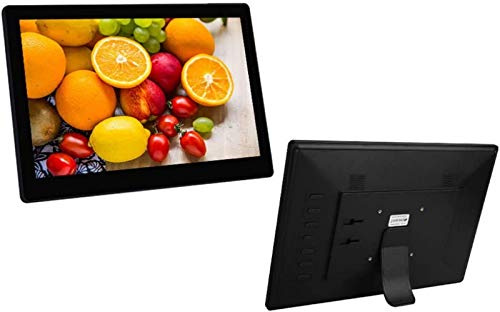 12-Tums Led Digital Fotoram, 1280X800 Hög Upplösning, 16:10 Ips-Skärm, Stöd För Usb/Sd-Kort, Inbyggd Musik- Och Videospelare, Kalender Och Klocka, Med Automatisk Avs(Svart-12.1)