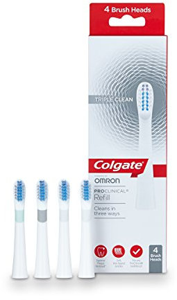 Colgate ProClinical Triple Clean Refill Brush Heads, Pack of 4
