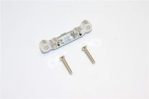 Kyosho Mini Inferno Tuning Teile Aluminium Rear Arm Bulk (2 Deg) for Rear Gear Box with Screws - 1Pc Set Silver