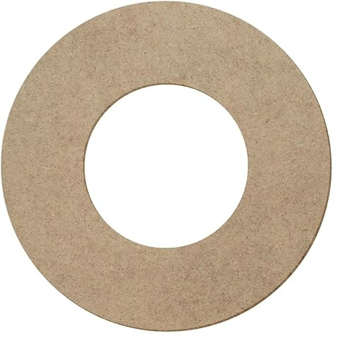 Discos de madera DM con agujeros para manualidades, decoración 5-40 cm, diámetro exterior: 24 cm, diámetro interior: 6 cm