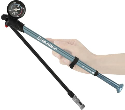 Bomba amortiguadora con manómetro, 300 psi, aire de alta presión, portátil, mini para horquilla delantera, suspensión trasera de motocicleta