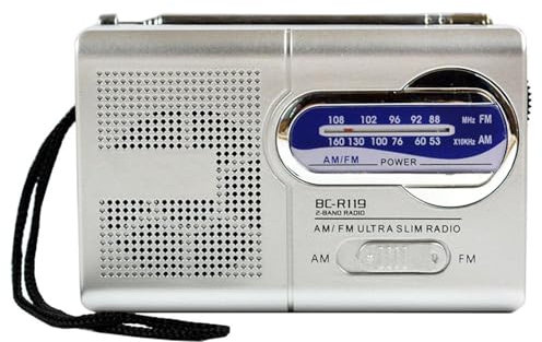 Radio portátil Am FM, Radio con batería, Reproductor de música, con Altavoces incorporados y enchufes para Auriculares para Ancianos, Padres y Abuelos