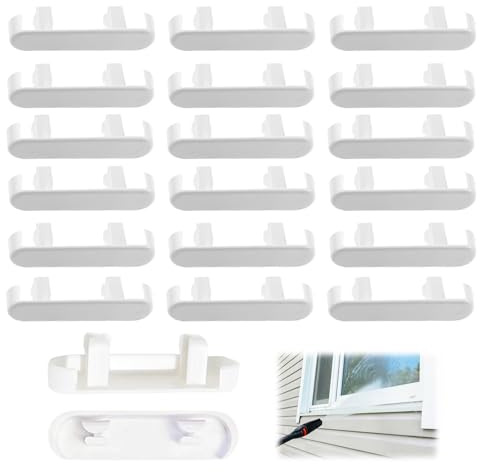 20 tappi per fessure per finestre, in plastica e alluminio, copertura per fresatura a fessura da 25 – 30 mm, drenaggio finestre, fessure di ventilazione, accessori per finestre