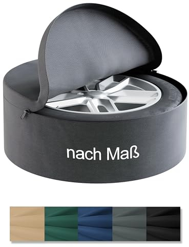 Coperture EpicTUBE su misura per pneumatici auto e ruote di scorta. Qualità dei materiali: Oxford 600D, impermeabile con cuciture sigillate, accessori robusti – Made in EU