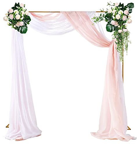 Arco di nozze quadrato per cerimonia, 3 m x 3 m, set di supporto per palloncini in metallo dorato, da giardino, arco floreale per matrimonio, cornice, sfondo per anniversario, compleanno, festa, addio