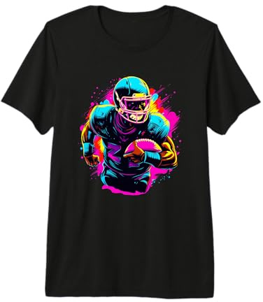 Hombre Futbolista Synthwave Style Camiseta Premium