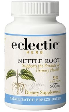 Eclectic Herb - Nettle Root Capsules | Prostate, Urinary Tract, and Male Health Support | Vegan, Non-GMO, Gluten Free, Freeze-Dried (90 CT | 250 mg)