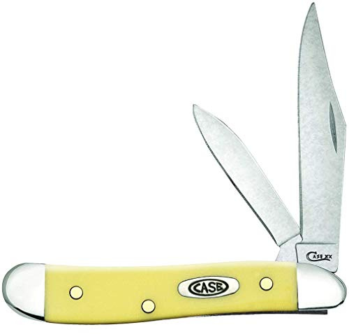 Case WR XX Pocket Knife Yellow Synthetic Peanut SS Item #80030 - (3220 SS) - Length Closed: 2 7/8 Inches