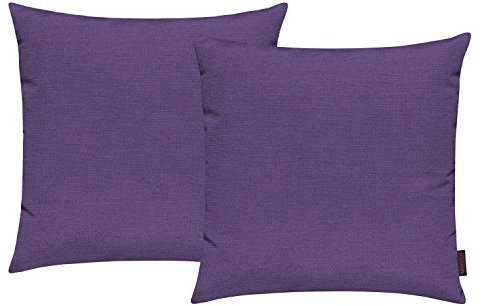 Magma Heimtex Fino Kissenhülle ca. 50 x 50 cm Farbe 17 Aubergine (2er Set).