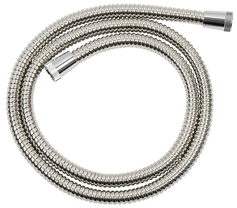 Croydex AM156041 1.5 m - 1.75 m Stainless Steel Reinforced Stretch Shower Hose with 11 mm Bore