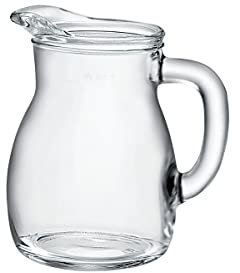 Bormioli Rocco 146160 Bistrot Krug, mit Füllstrich bei 1l, Glas, transparent, 1 Stück