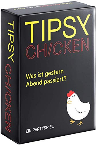 Tipsy Chicken Trinkspiele, Partyspiele für Erwachsene – Karten Trinkspiel ab 18 für den Partyabend – Lustige Party Spiele für Erwachsene – Saufspiele für Junggesellinenabschied, Geburtstag, College