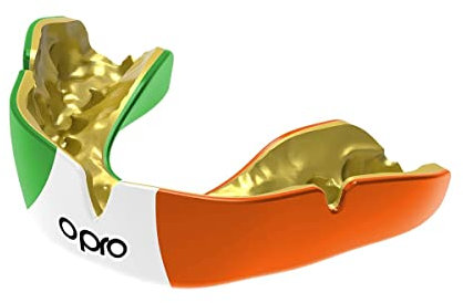 OPRO Instant Custom-Fit Mundschutz, revolutionäre Anpassungstechnologie für ultimativen Komfort und Schutz, Zahnschutz für Rugby, Boxen, Hockey, Kampfsport (Irland, Erwachsene)