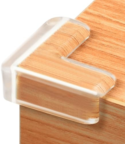 Hörnskydd för barn, bordshörnskydd för babysäkerhet, kant- och hörnskydd, stötfångare kudde mot vassa hörn, babysäker, 8-pack (L formad)