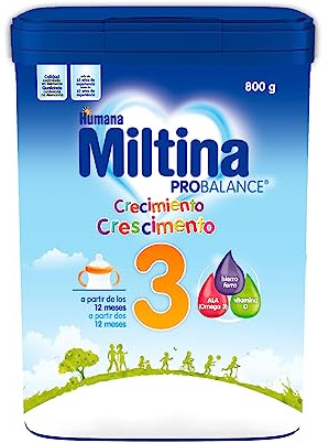 Miltina Humana Probalance 3 - Preparado lácteo de crecimiento para cuerpo y mente activos. Niños a partir de los 12 meses - 800 g