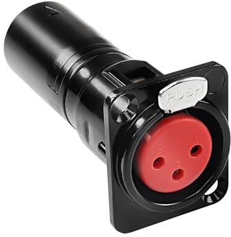 MEIRIYFA XLR 3 Pin Female to Male Pass Through Panel Mount Jack, XLR 3PIN Adapter Feed/Pass Thru Converter Compatible with Microphone, Mixer