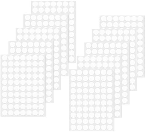 YIKIADA 700 Stück Weiß Klebepunkte Aufkleber 25 mm Vinyl Selbstklebende Abnehmbar Runde Etiketten Wasserdicht Punktaufkleber für Büro