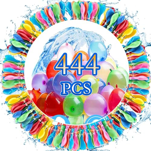 Funnity Bombe a Eau Auto-Obturantes 444 Pièces Ballons d'Eau Colorés