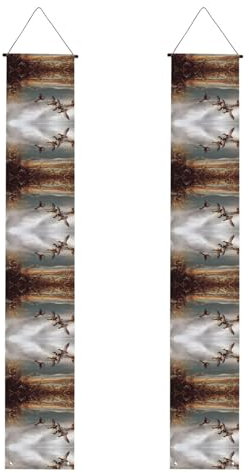 Jagd fliegende wilde Enten Druck Abschluss Veranda Banner - langlebige Partydekorationen, perfekt für Glückwünsche, Zeremonie, Haustür