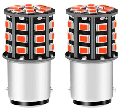 Aivane P21/5W 1157 BAY15D LED Brake Tail Light Bulbs, 12V-24V 2835 33 SMD Bright Red Led Stop Car Bulb Replacement for 1016 1034 1196 2357 2057 3496 7528 Rear Stop Tail Light Bulbs - 2PCS