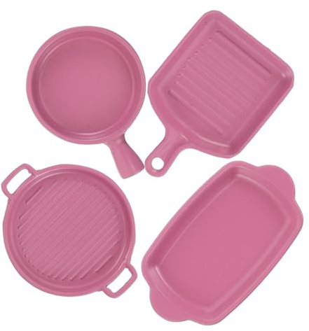 OFFSCH Platos Miniatura para Casa de Muñecas Vajilla Ligera y para Cocina Dollhouse de Platos de Bistec y Bandejas Decorativas para DIY